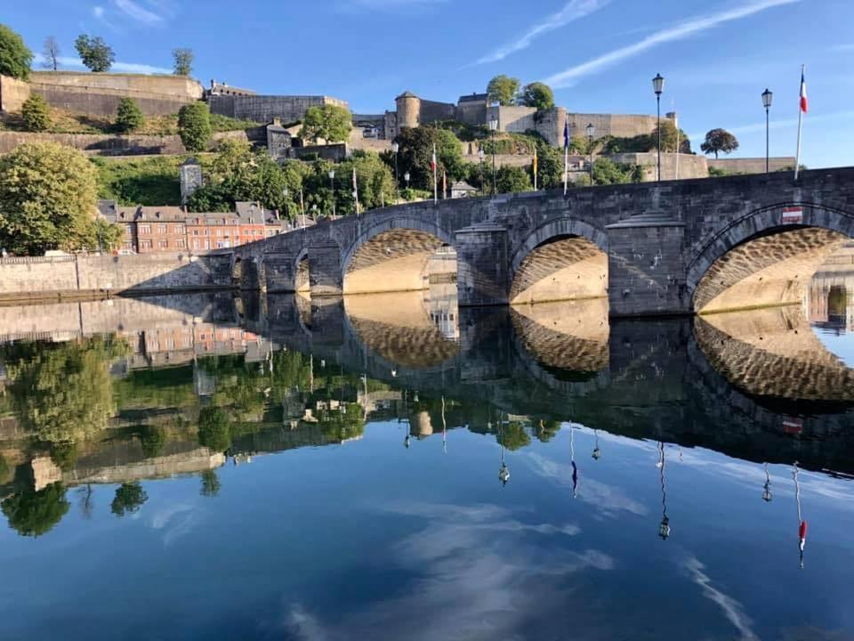 Maison Et Velos A Godinne Dans La Vallee De La Meuse Bagian luar foto